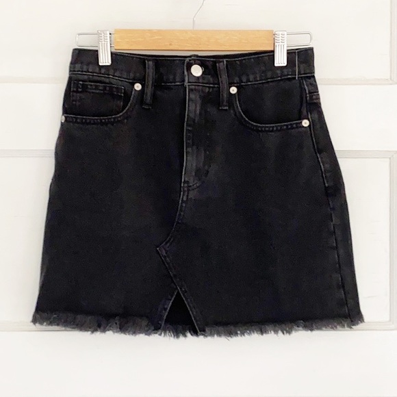Madewell Dresses & Skirts - Madewell Black Rigid A-Line Denim Skirt